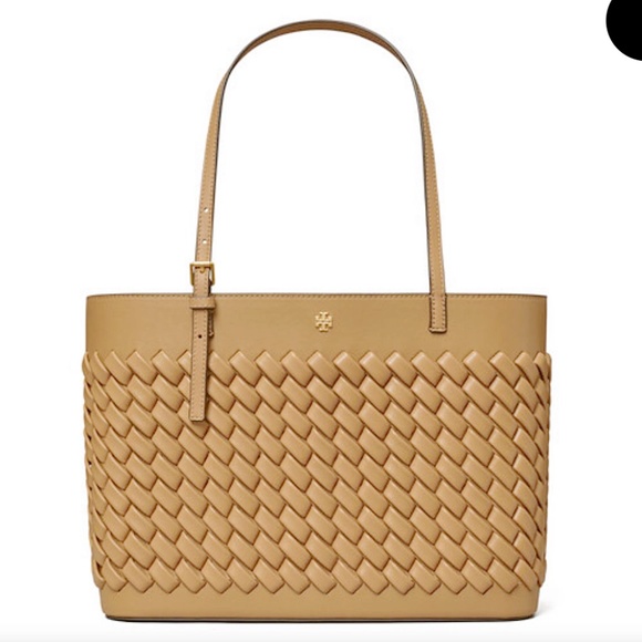 Tory Burch Handbags - Tory Burch Emerson Leather Woven Tote